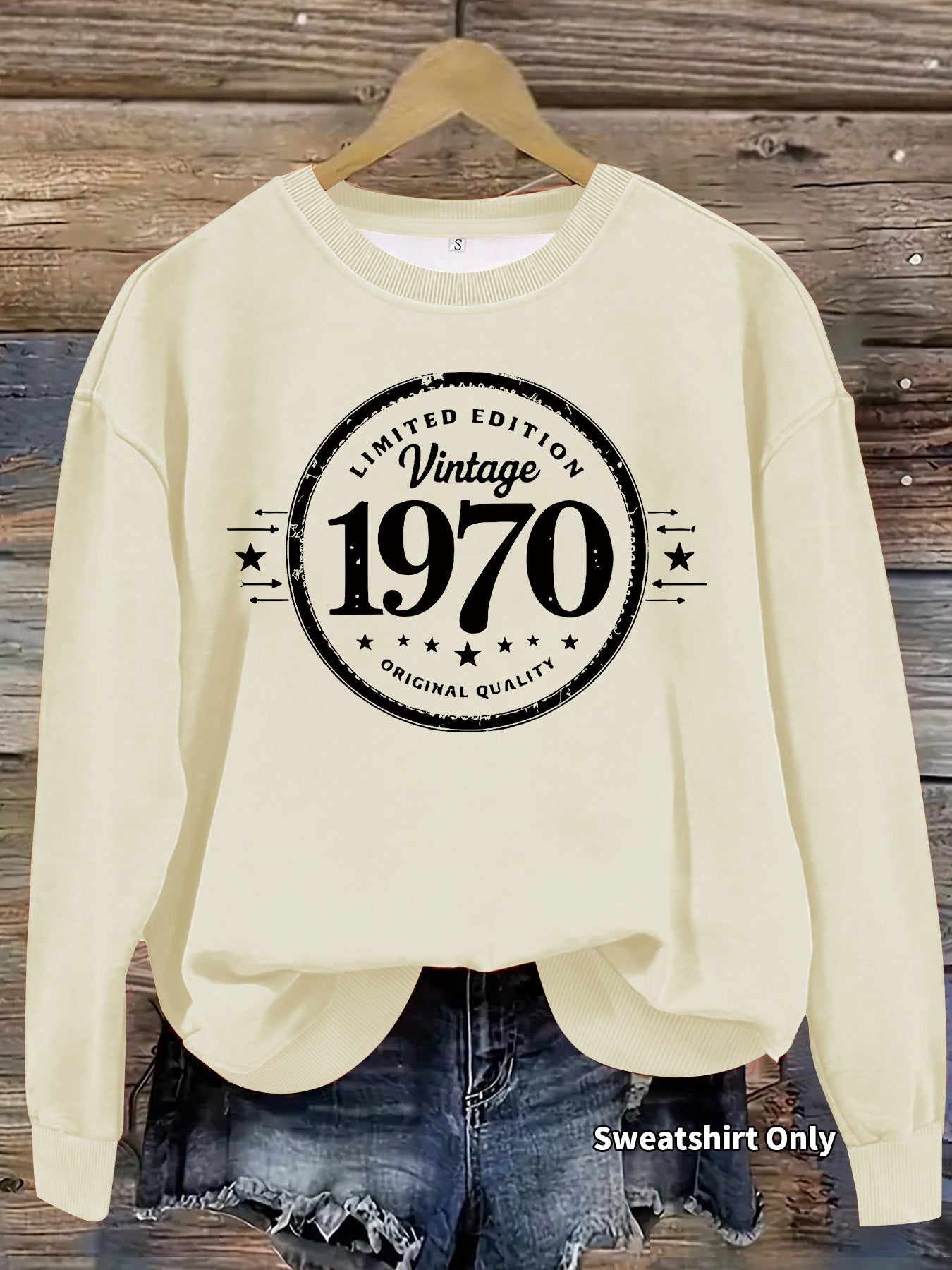 1970 printed hoodie for women