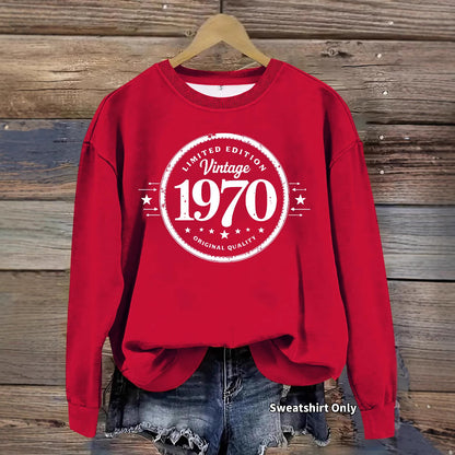 1970 printed hoodie for women