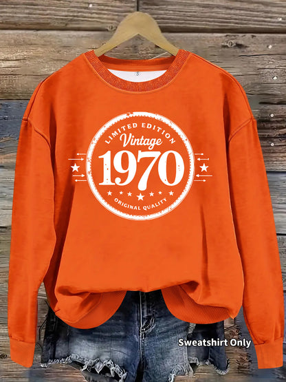 1970 printed hoodie for women