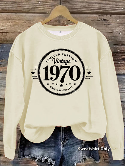 1970 printed hoodie for women