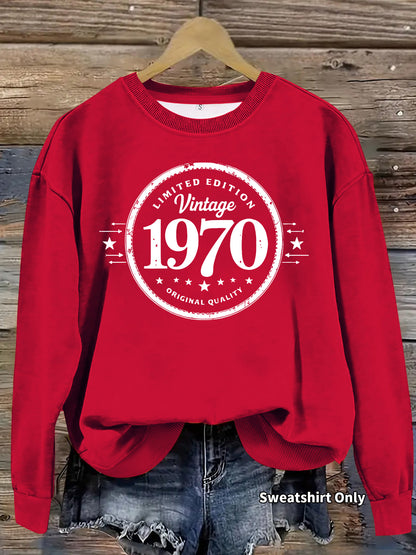 1970 printed hoodie for women
